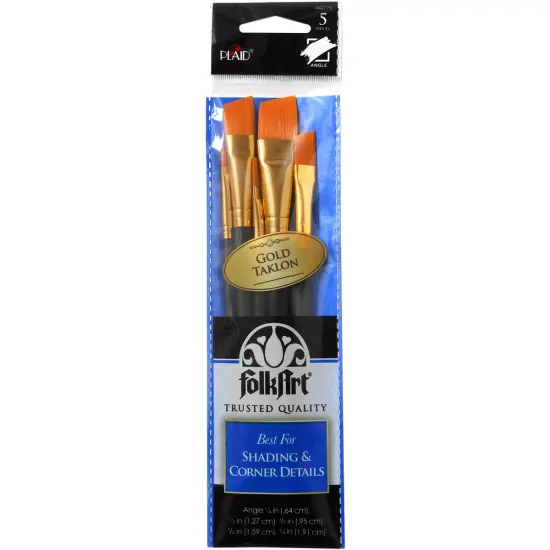 FolkArt Angle Brush Set 5/Pkg {1}