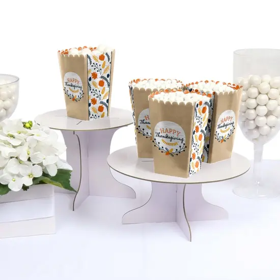 Big Dot of Happiness Happy Thanksgiving - Fall Harvest Party Favor Popcorn Treat Boxes - Set of 12 {4}