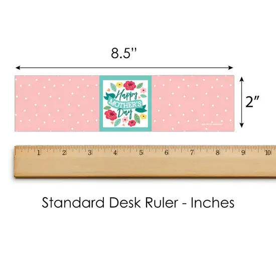 Big Dot of Happiness Colorful Floral Happy Mother's Day - We Love Mom Party Water Bottle Sticker Labels - Set of 20 {6}