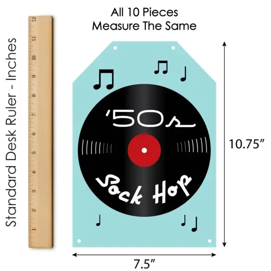Big Dot of Happiness 50's Sock Hop - Hanging Vertical Paper Door Banners - 1950s Rock N Roll Party Wall Decoration Kit - Indoor Door Decor {7}