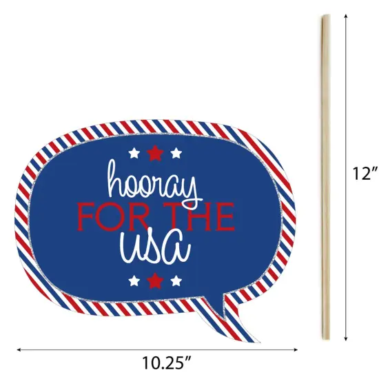 Big Dot of Happiness 4th of July - Photo Booth Props Kit - 20 Count {7}
