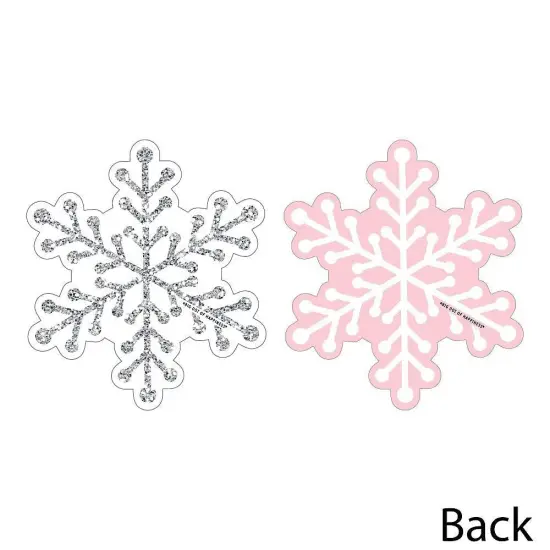 Big Dot of Happiness Pink Winter Wonderland - Snowflake Decorations DIY Holiday Snowflake Birthday Party or Baby Shower Essentials - Set of 20 {4}