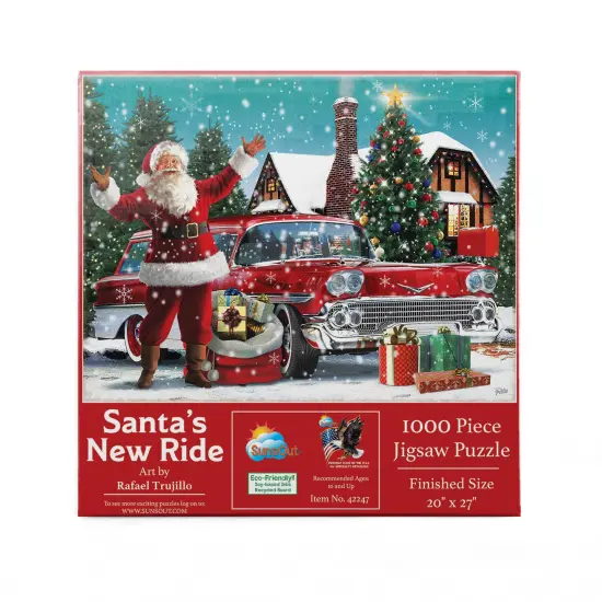 Sunsout Santa's New Ride 1000 pc Christmas Jigsaw Puzzle 42247 {4}