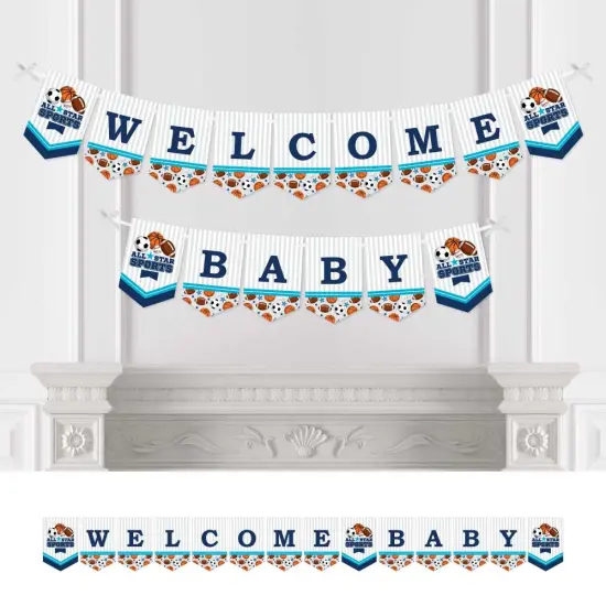 Big Dot of Happiness Go, Fight, Win - Sports - Baby Shower Bunting Banner - Party Decorations - Welcome Baby {1}