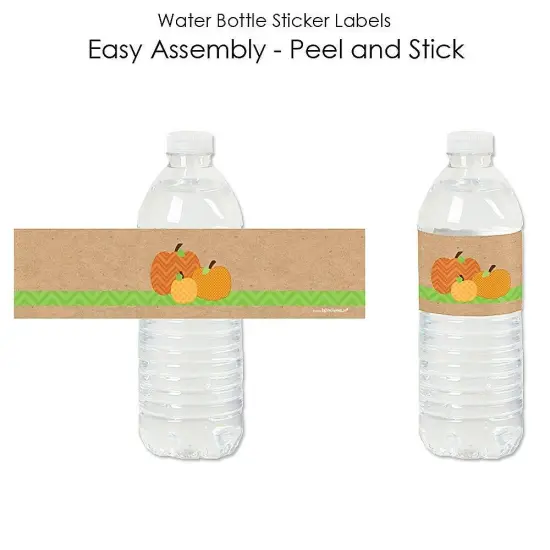 Big Dot of Happiness Pumpkin Patch - Fall, Halloween or Thanksgiving Party Water Bottle Sticker Labels - Set of 20 {3}