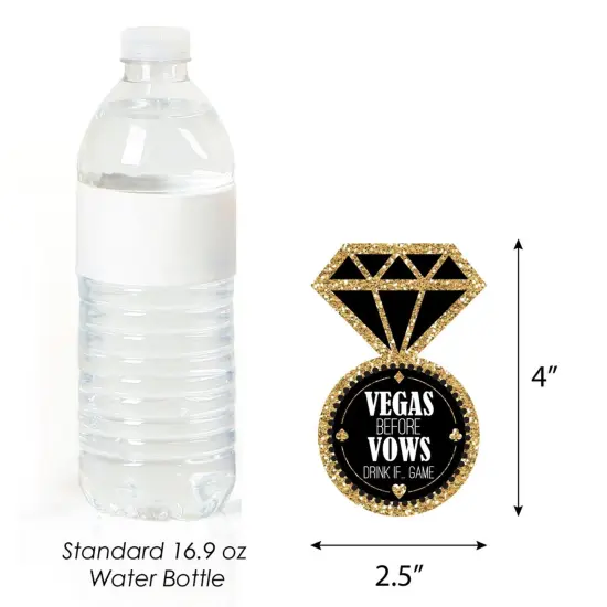 Big Dot of Happiness Drink If Game - Vegas Before Vows - Las Vegas Bridal Shower or Bachelorette Party Game - 24 Count {4}