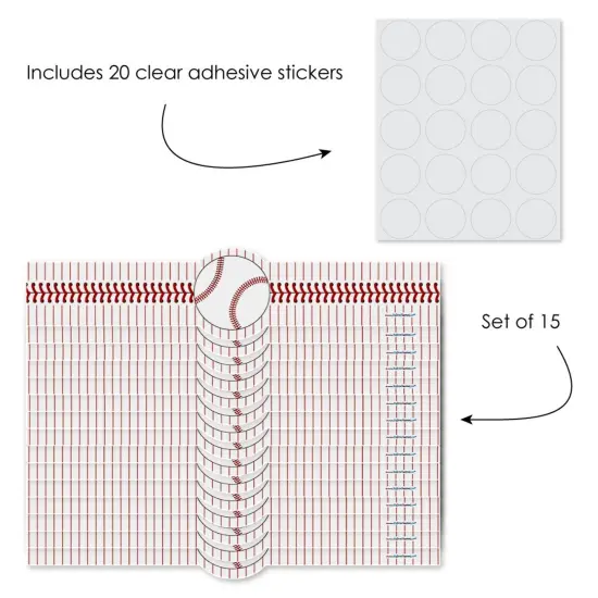 Big Dot of Happiness Batter Up - Baseball - DIY Party Supplies - Baby Shower or Birthday Party DIY Wrapper Favors & Decorations - Set of 15 {3}