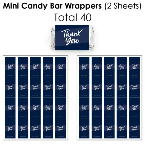 Big Dot of Happiness Navy Blue Elegantly Simple - Guest Party Favors Candy Favor Sticker Kit - 304 Pieces {4}