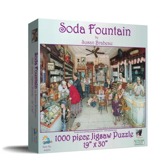 Sunsout Soda Fountain 1000 pc Jigsaw Puzzle 44274 {3}