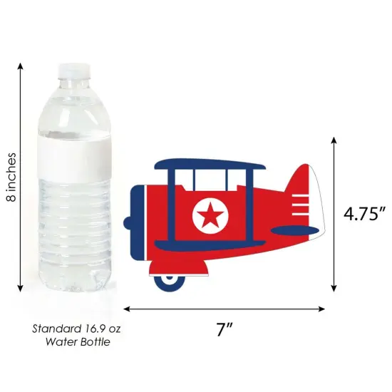 Big Dot of Happiness Taking Flight - Airplane - Decorations DIY Vintage Plane Baby Shower or Birthday Party Essentials - Set of 20 {6}