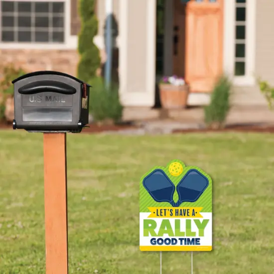 Big Dot of Happiness Let's Rally - Pickleball - Outdoor Lawn Sign - Birthday or Retirement Party Yard Sign - 1 Piece {3}