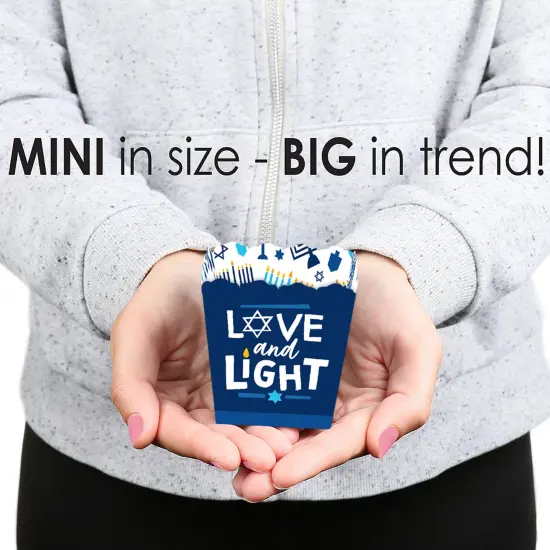 Big Dot of Happiness Hanukkah Menorah - Party Mini Favor Boxes - Chanukah Holiday Party Treat Candy Boxes - Set of 12 {6}