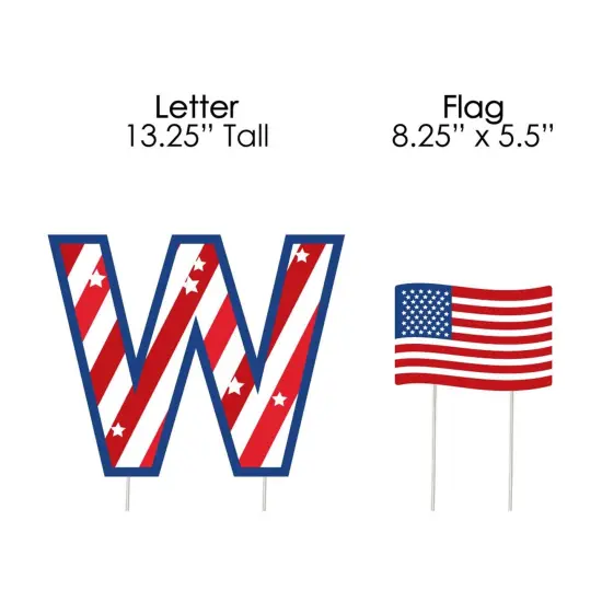 Big Dot of Happiness Patriotic Welcome Home - Yard Sign Outdoor Lawn Decorations - Military Homecoming Yard Signs {7}