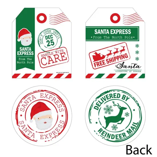 Big Dot of Happiness Santa's Special Delivery - Gift Tag Decorations DIY From Santa Claus Christmas Essentials - Set of 20 {4}