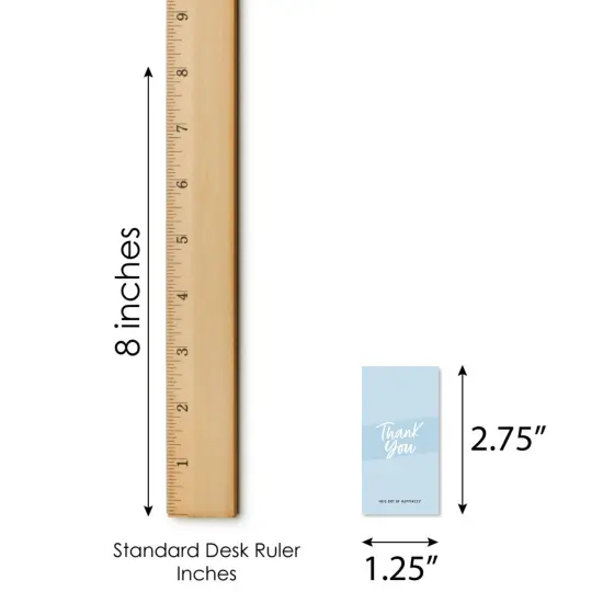 Big Dot of Happiness Dusty Blue Elegantly Simple - Mini Candy Bar Wrapper Stickers Party Small Favors 40 Ct {6}