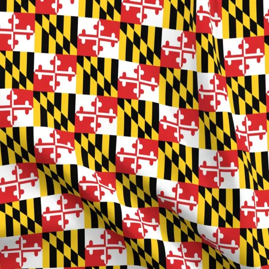 Various Fabrics by the Yard or Fat Quarter Maryland Flags Flag Horse Racing State Sailing Naval Custom Printed Fabric by Spoonflower {5}