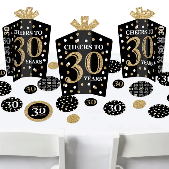Big Dot of Happiness Adult 30th Birthday - Gold - Birthday Party Decor and Confetti - Terrific Table Centerpiece Kit - Set of 30 {1}