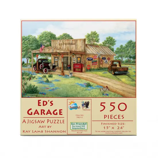 Sunsout Ed's Garage 550 pc Jigsaw Puzzle 58213 {4}