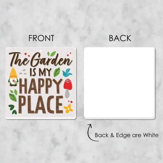 Big Dot of Happiness Garden Gnomes - Funny Forest Gnome Party Decorations - Drink Coasters - Set of 6 {7}