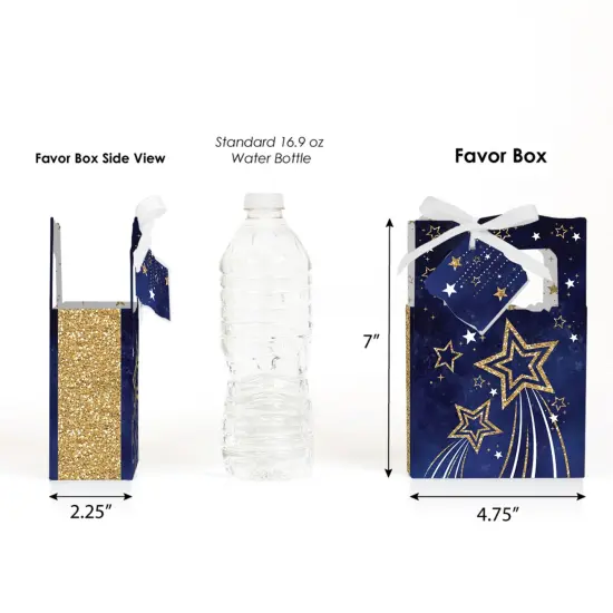 Big Dot of Happiness Starry Skies - Gold Celestial Party Favor Boxes - Set of 12 {3}