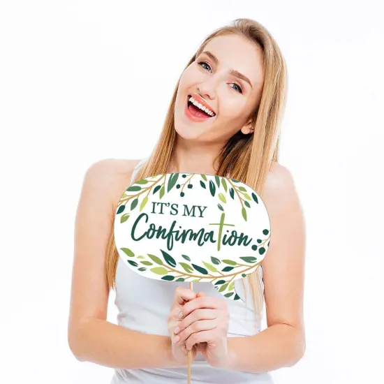 Big Dot of Happiness Confirmation Elegant Cross - Religious Party Photo Booth Props Kit - 20 Count {4}