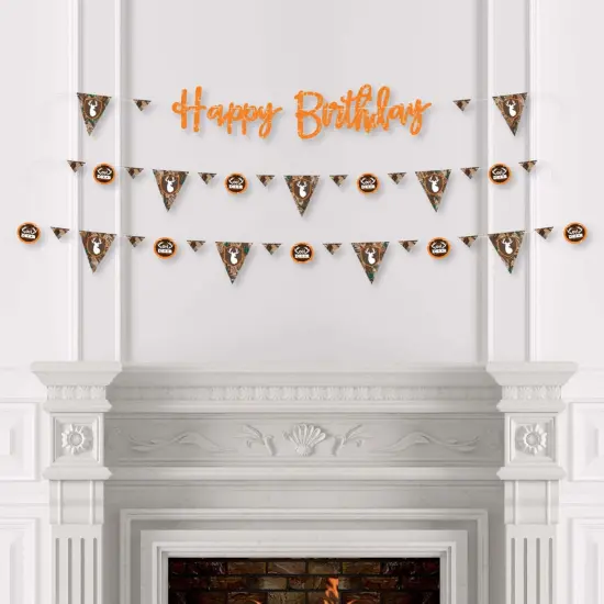 Big Dot of Happiness Gone Hunting - Deer Hunting Camo Birthday Party Letter Banner Decoration - 36 Banner Cutouts and Happy Birthday Banner Letters {4}