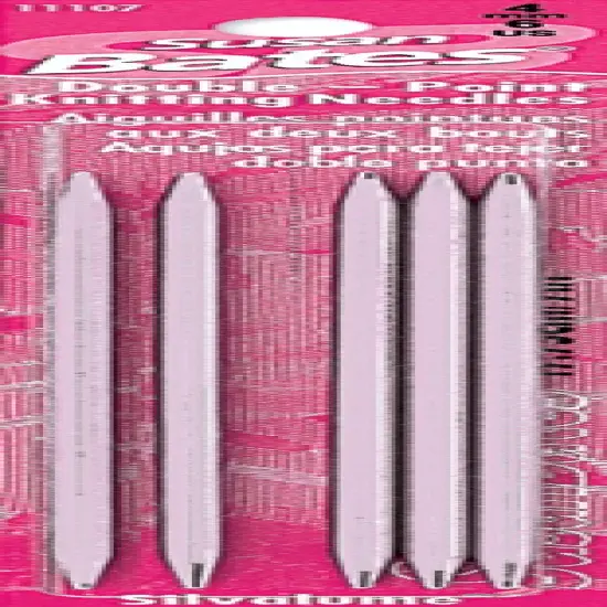 Susan Bates Silvalume Double Point Knitting Needles 7" 4/Pkg-Size 6/4mm {1}