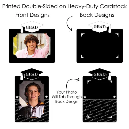 Big Dot of Happiness Graduation Cheers - Graduation Party Picture Centerpiece Sticks - Photo Table Toppers - 15 Pieces {7}