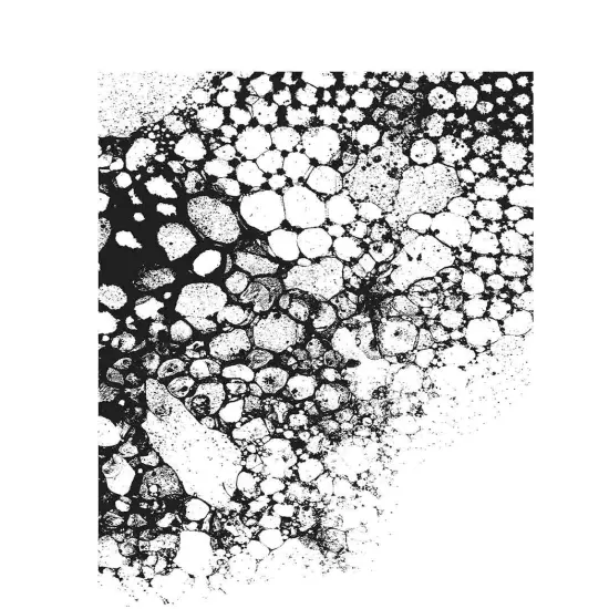 Tim Holtz Cling Stamps 7"X8.5"-Bubbles W/Grid Block {1}