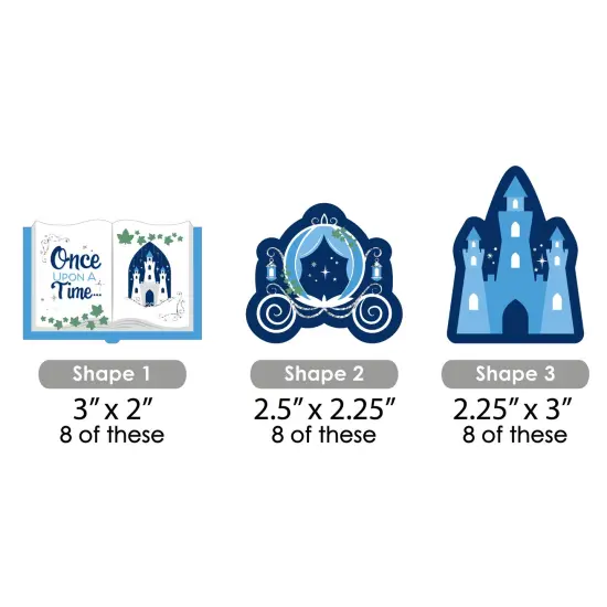 Big Dot of Happiness Fairy Tale Fantasy - DIY Shaped Royal Prince and Princess Party Cut-Outs - 24 Count {3}