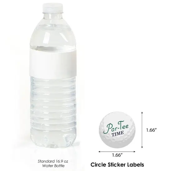 Big Dot of Happiness Par-Tee Time - Golf - Birthday or Retirement Party Circle Sticker Labels - 24 Count {4}