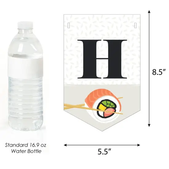 Big Dot of Happiness Let's Roll - Sushi - Japanese Birthday Party Bunting Banner - Birthday Party Decorations - Happy Birthday {4}