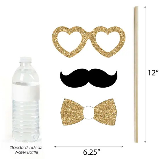 Big Dot of Happiness Vegas Before Vows - Las Vegas Bridal Shower or Bachelorette Party Photo Booth Props Kit - 20 Count {6}