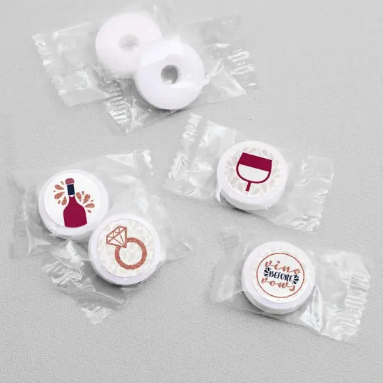 Big Dot of Happiness Vino Before Vows - Winery Bridal Shower or Bachelorette Round Candy Sticker Favors - Labels Fits Chocolate Candy (1 sheet of 108) {4}