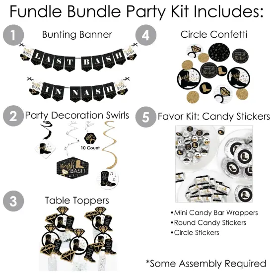 Big Dot of Happiness Nash Bash - Nashville Bachelorette Party Supplies - Banner Decoration Kit - Fundle Bundle {3}