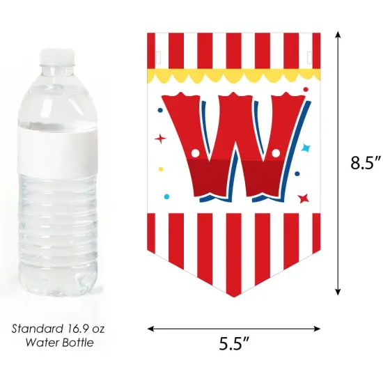 Big Dot of Happiness Carnival - Step Right Up Circus - Carnival Themed Baby Shower Bunting Banner - Party Decorations - Welcome Baby {4}