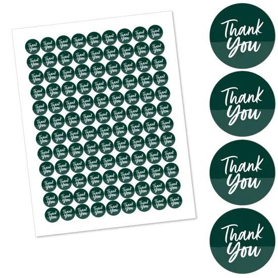 Big Dot of Happiness Emerald Elegantly Simple - Guest Party Favors Round Candy Sticker Favors - Labels Fits Chocolate Candy (1 sheet of 108) {3}