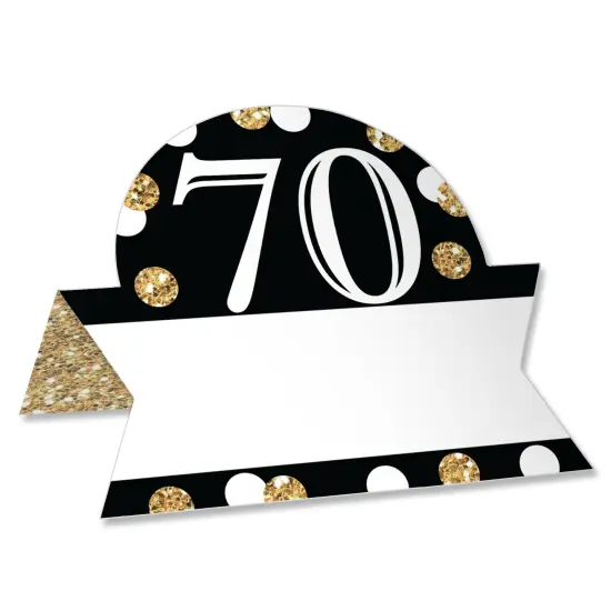 Big Dot of Happiness Adult 70th Birthday - Gold - Birthday Party Tent Buffet Card - Table Setting Name Place Cards - Set of 24 {1}
