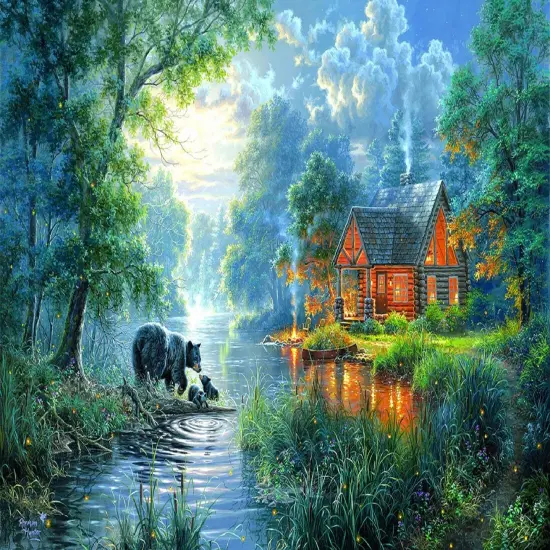 Sunsout Firefly Cove 550 pc Jigsaw Puzzle 69788 {1}