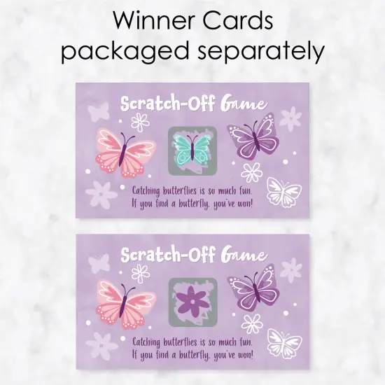 Big Dot of Happiness Beautiful Butterfly - Floral Baby Shower or Birthday Party Game Scratch Off Cards - 22 Count {4}