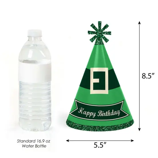 Big Dot of Happiness Irish Birthday - Cone Happy Birthday Party Hats for Kids and Adults - Set of 8 (Standard Size) {4}