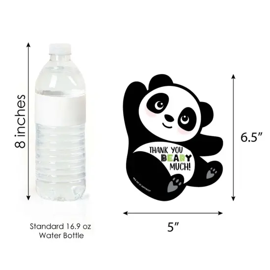 Big Dot of Happiness Party Like a Panda Bear - Shaped Thank You Cards - Baby Shower or Birthday Party Thank You Note Cards with Envelopes - Set of 12 {7}