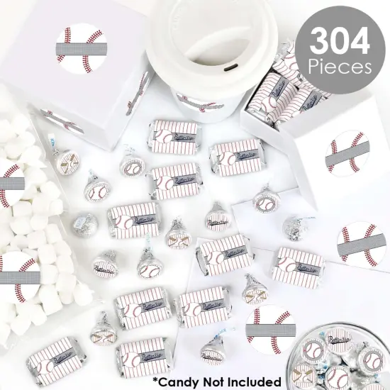Big Dot of Happiness Batter Up - Baseball - Baby Shower or Birthday Party Candy Favor Sticker Kit - 304 Pieces {3}