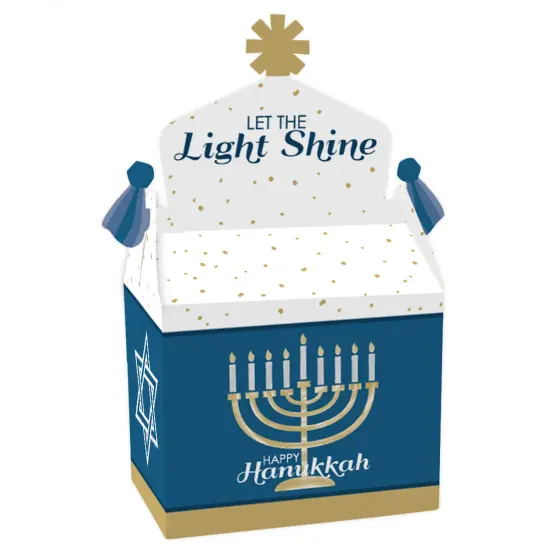 Big Dot of Happiness Happy Hanukkah - Treat Box Party Favors - Chanukah Holiday Party Goodie Gable Boxes - Set of 12 {1}