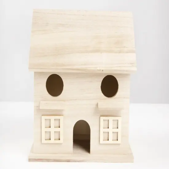 CousinDIY Unfinished Wood Birdhouse 6.5"x6.8"x4.5"-Camilla {1}