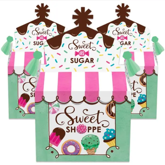 Big Dot of Happiness Sweet Shoppe - Treat Box Party Favors - Candy and Bakery Birthday Party or Baby Shower Goodie Gable Boxes - Set of 12 {3}