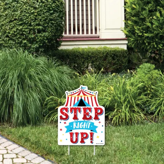 Big Dot of Happiness Carnival - Step Right Up Circus - Outdoor Lawn Sign - Carnival Themed Party Yard Sign - 1 Piece {1}