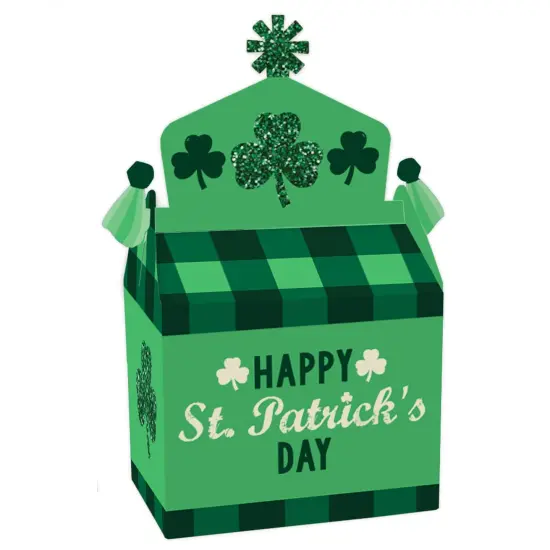 Big Dot of Happiness St. Patrick's Day - Treat Box Party Favors - Saint Paddy's Day Party Goodie Gable Boxes - Set of 12 {1}
