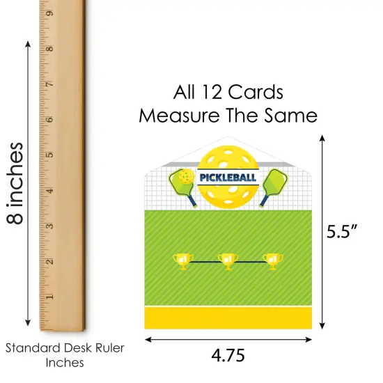 Big Dot of Happiness Let&rsquo;s Rally - Pickleball - Birthday or Retirement Party Game Pickle Cards - Pull Tabs 3-in-a-Row - Set of 12 {7}