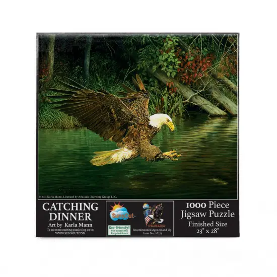 Sunsout Catching Dinner 1000 pc Jigsaw Puzzle 26277 {4}